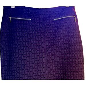 Laundry By Shelli Segal Women’s Black Quilted Zipper Pocket Skirt Size 10